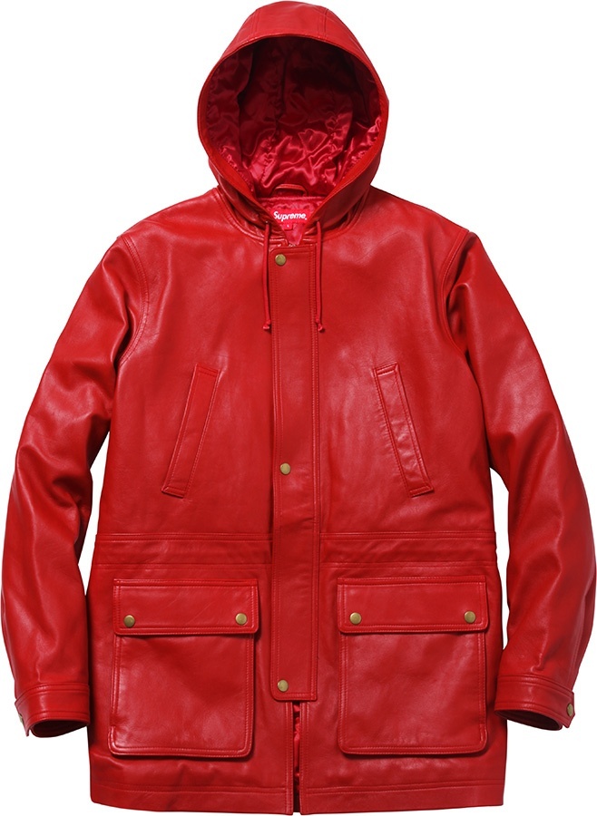 Hooded Leather Parka view 5
